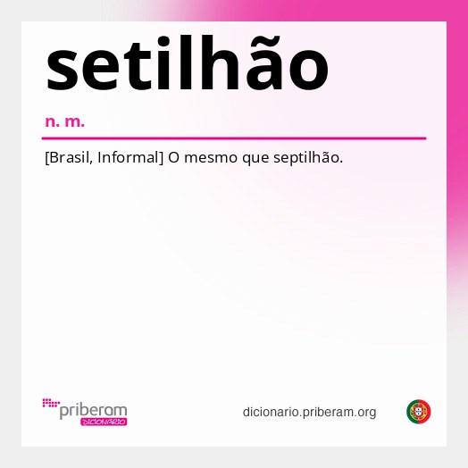 Significado de setilhão
