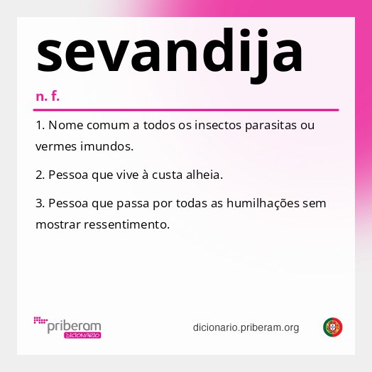 Significado de sevandija