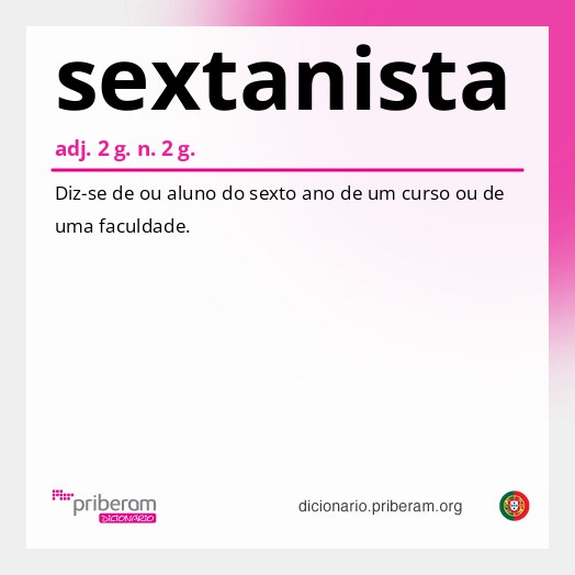 Significado de sextanista