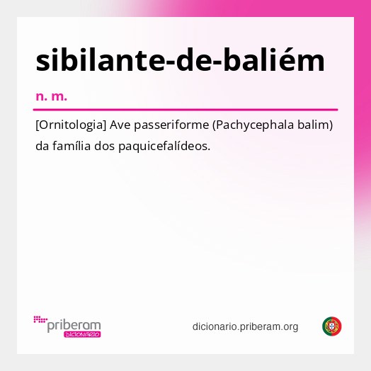 Significado de sibilante-de-baliém