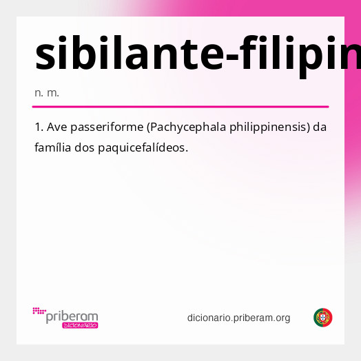 Significado de sibilante-filipino