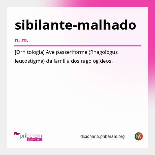 Significado de sibilante-malhado