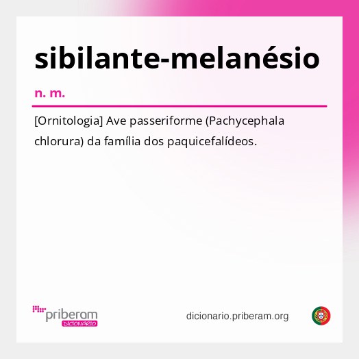 Significado de sibilante-melanésio