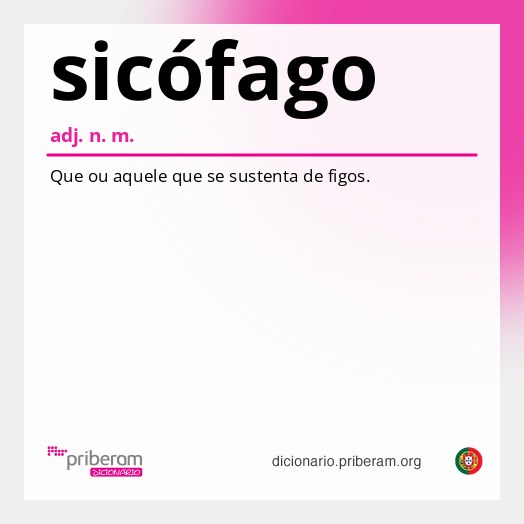 Significado de sicófago