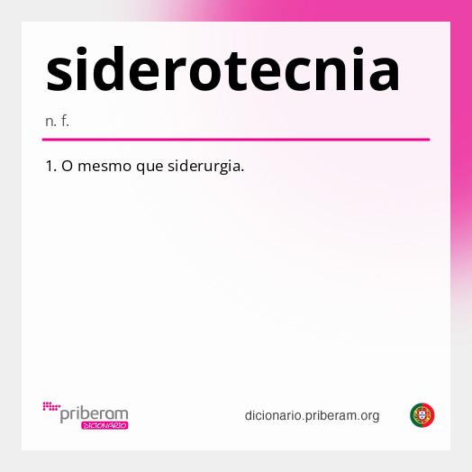 Significado de siderotecnia