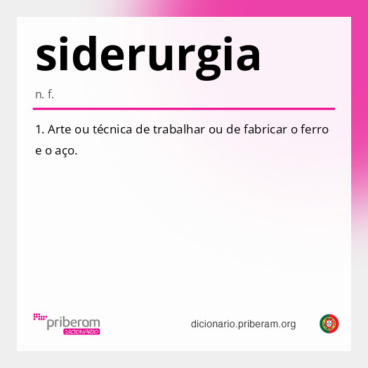 Significado de siderurgia