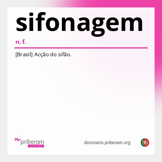Significado de sifonagem