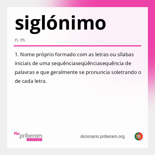 Significado de siglónimo