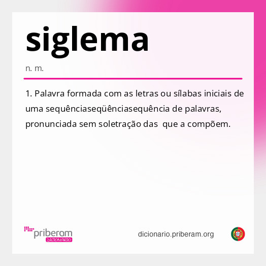 Significado de siglema