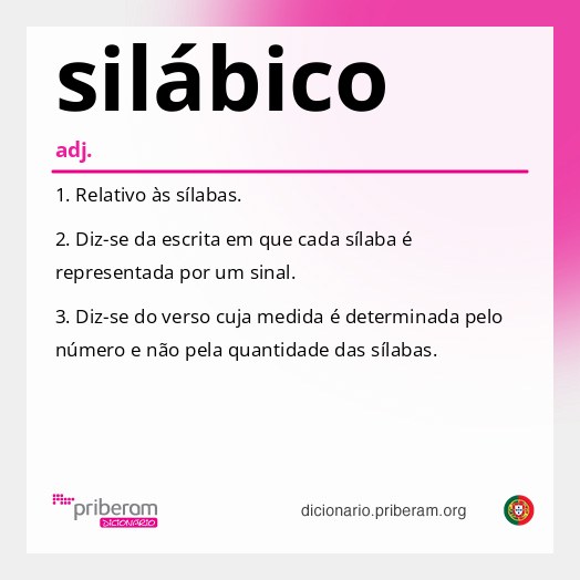 Significado de silábico