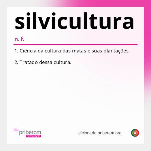Significado de silvicultura