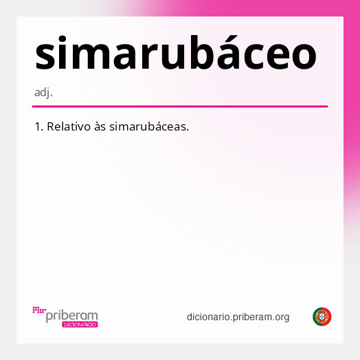 Significado de simarubáceo