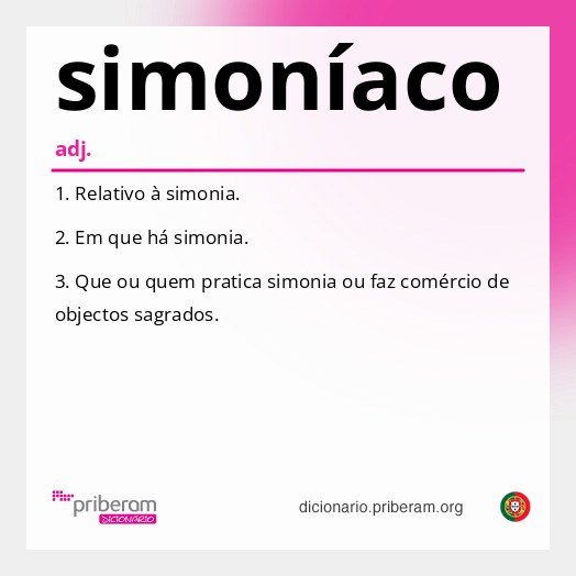 Significado de simoníaco