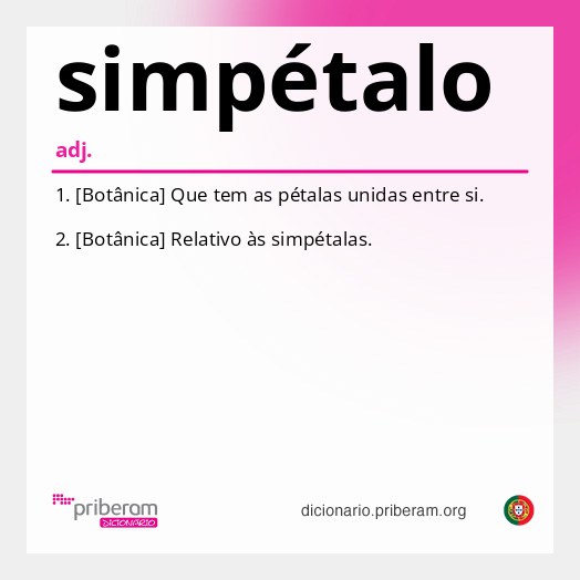 Significado de simpétalo