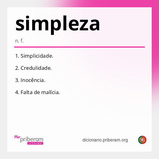 Significado de simpleza