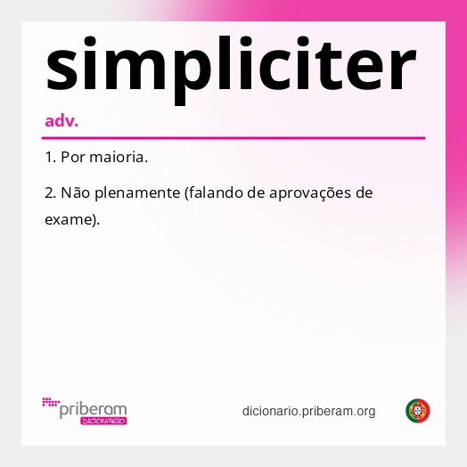 Significado de simpliciter