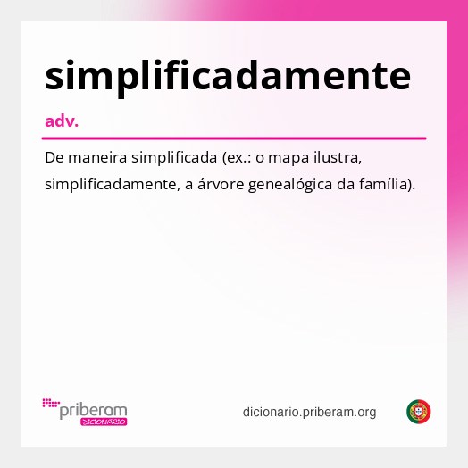 Significado de simplificadamente