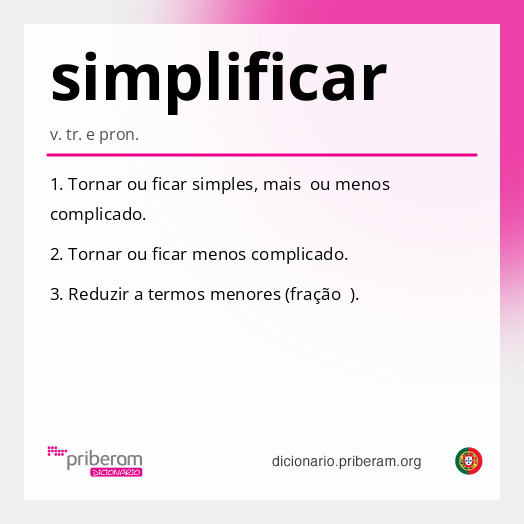 Significado de simplificar