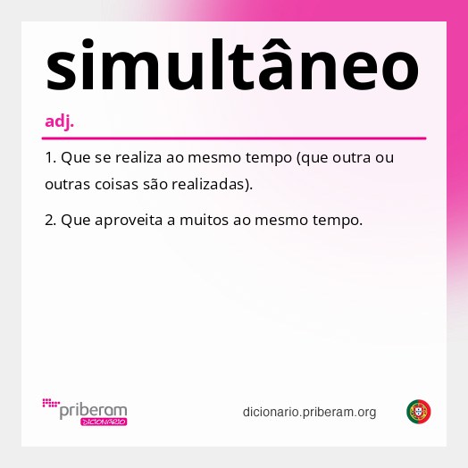 Significado de simultâneo