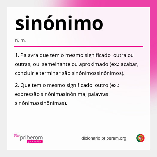 Significado de sinónimo