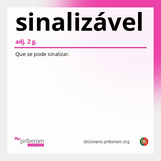 Significado de sinalizável
