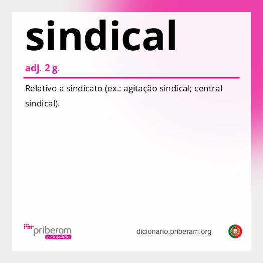 Significado de sindical