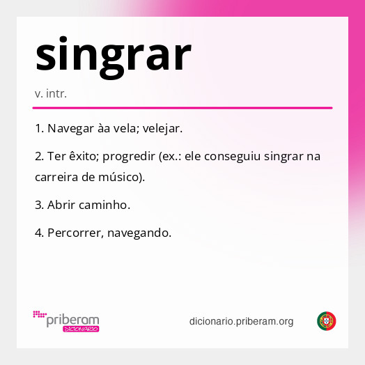 Significado de singrar