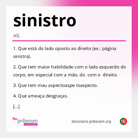 Significado de sinistro