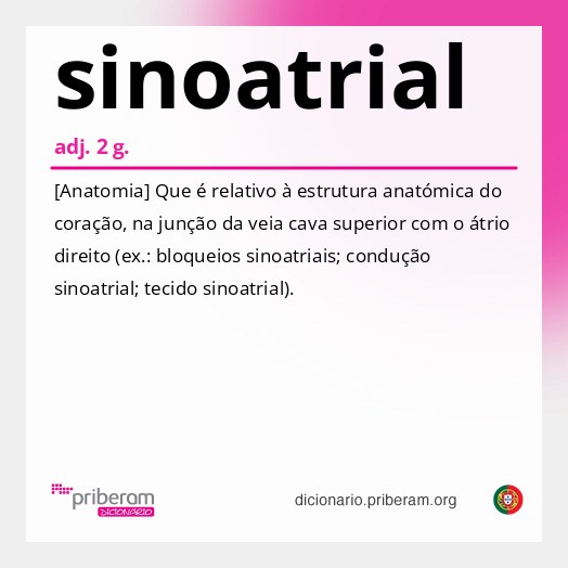 Significado de sinoatrial