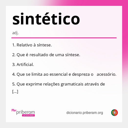 Significado de sintético