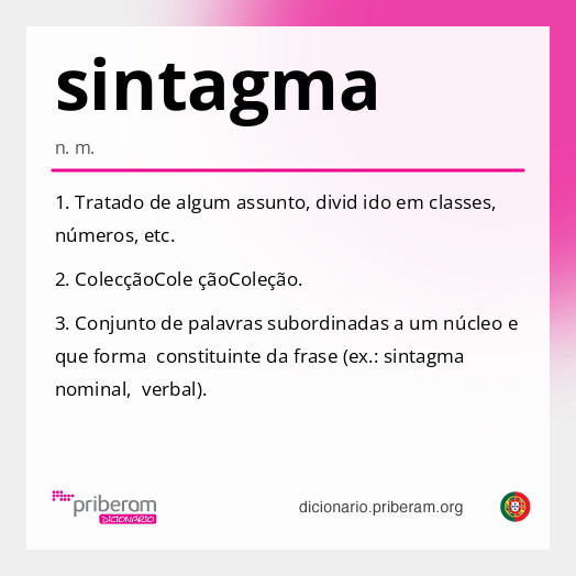 Significado de sintagma