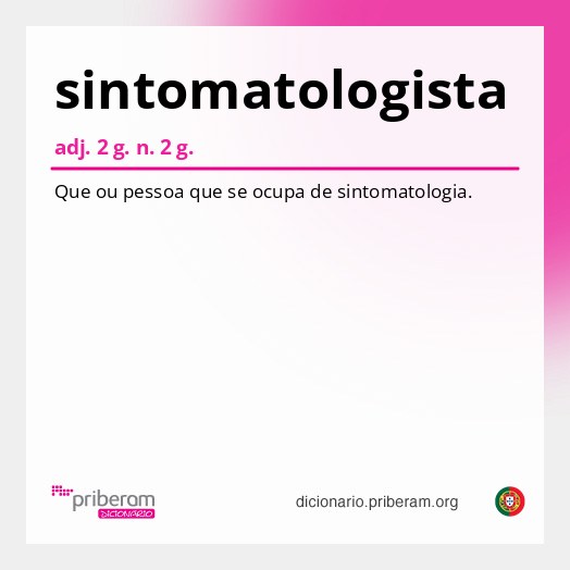 Significado de sintomatologista