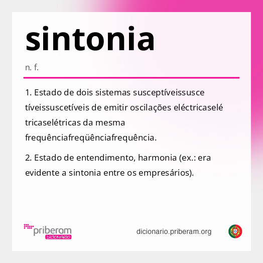 Significado de sintonia