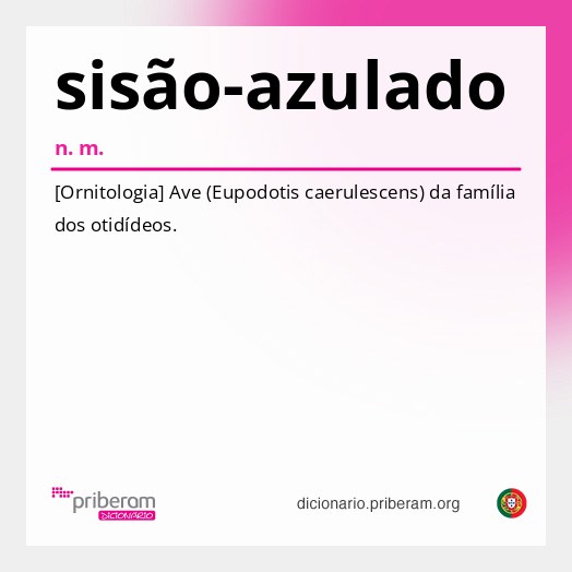 Significado de sisão-azulado