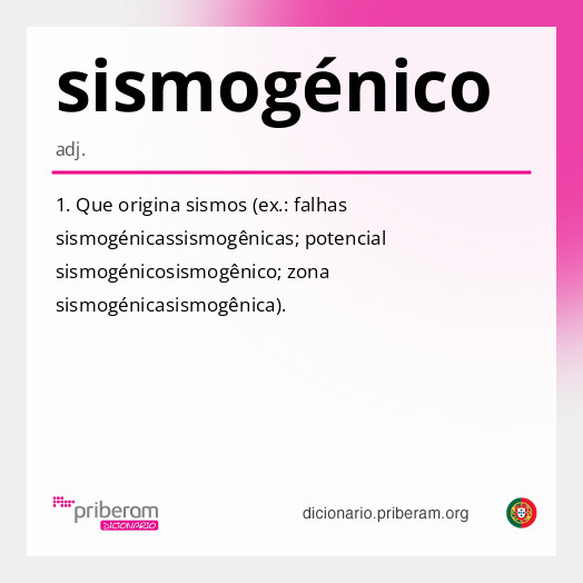 Significado de sismogénico