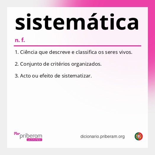 Significado de sistemática