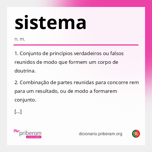 Significado de sistema