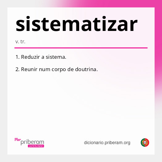 Significado de sistematizar