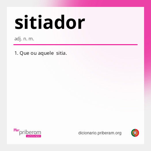 Significado de sitiador
