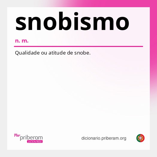 Significado de snobismo