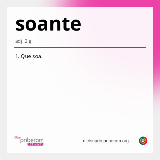 Significado de soante