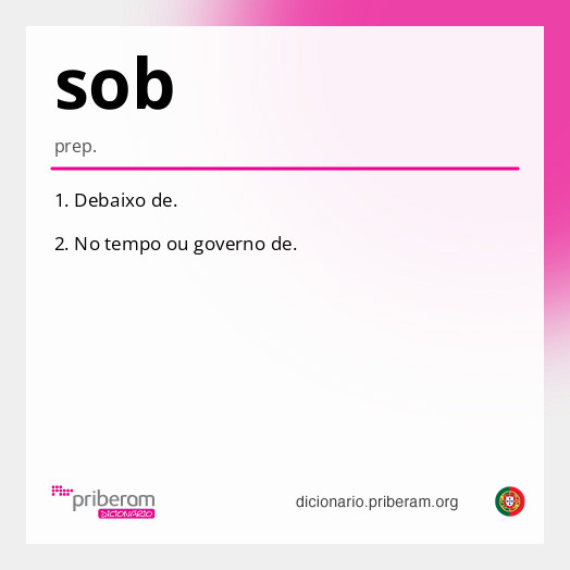 Significado de sob