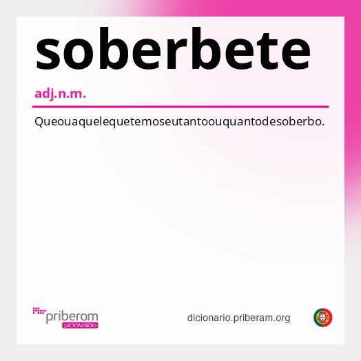 Significado de soberbete