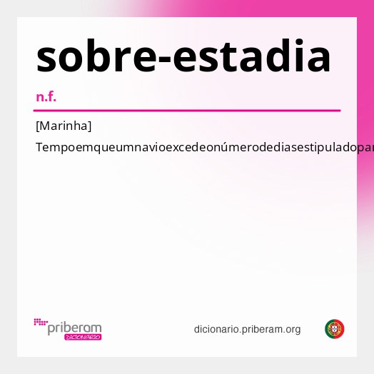 Significado de sobre-estadia