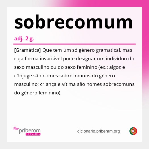 Significado de sobrecomum