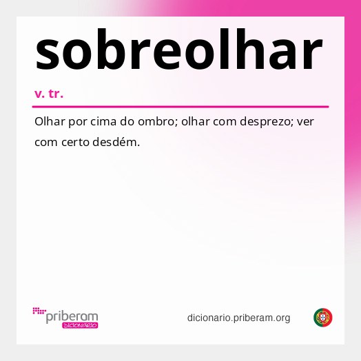 Significado de sobreolhar