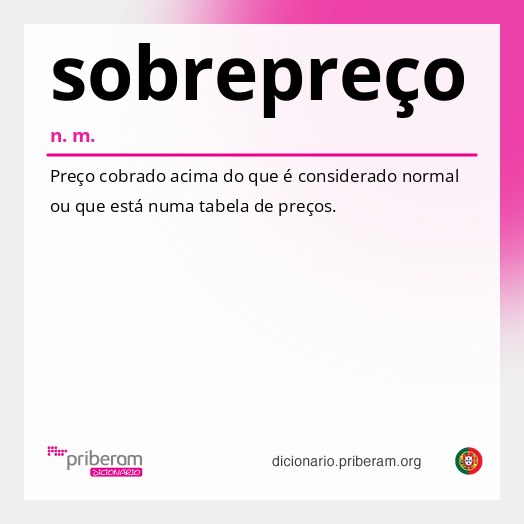Significado de sobrepreço