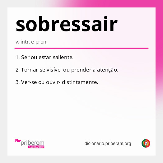 Significado de sobressair