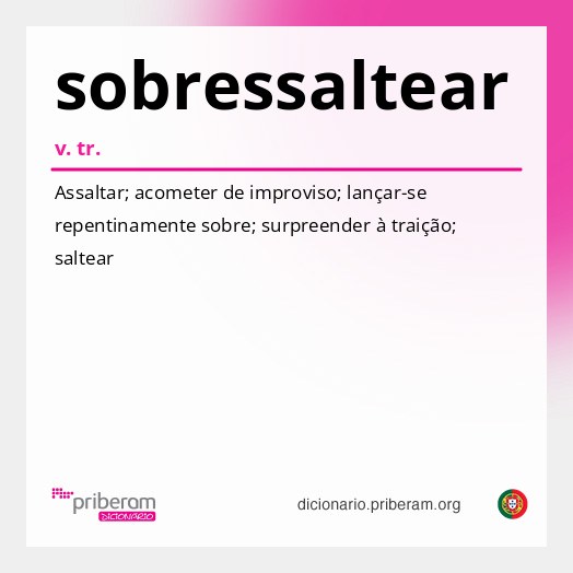 Significado de sobressaltear