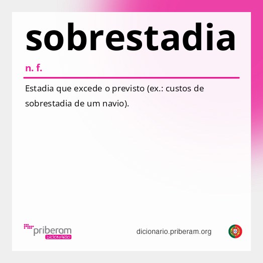 Significado de sobrestadia